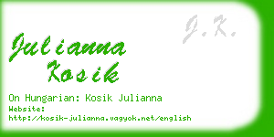 julianna kosik business card